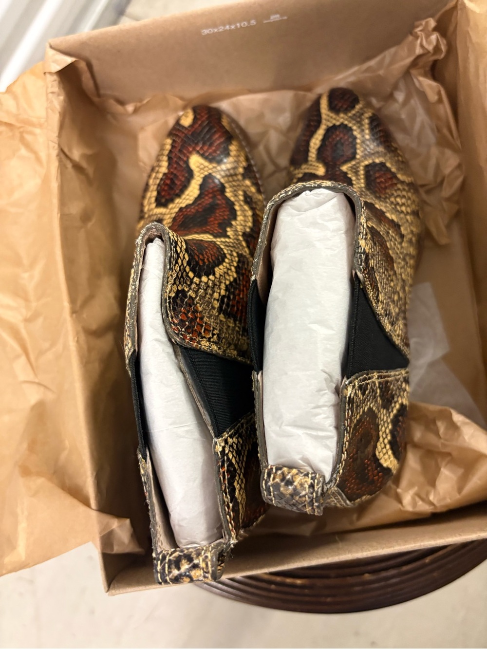 Madewell Carina Boot in Snake Embossed Leather. Size 9. New.